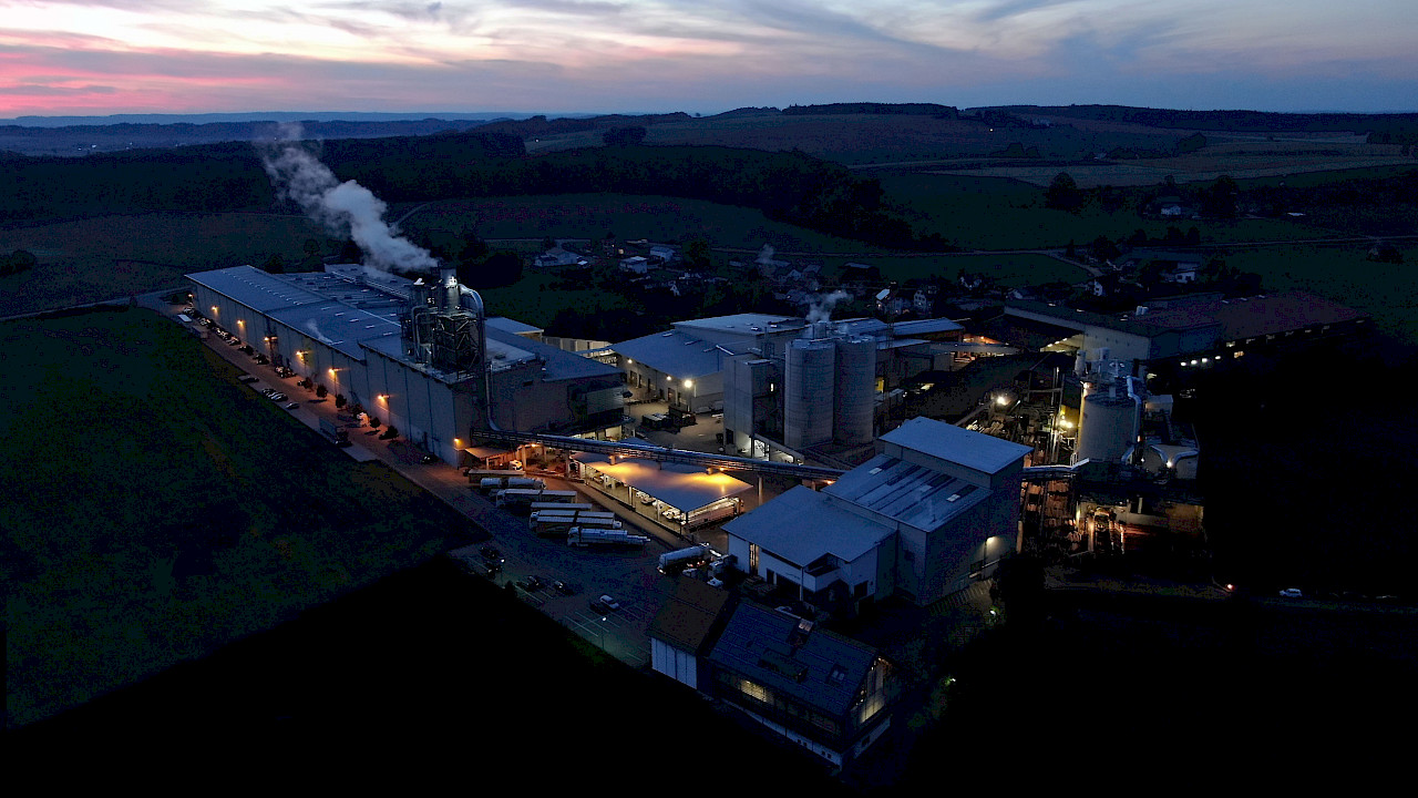 Standort Eberhardzell bei Nacht