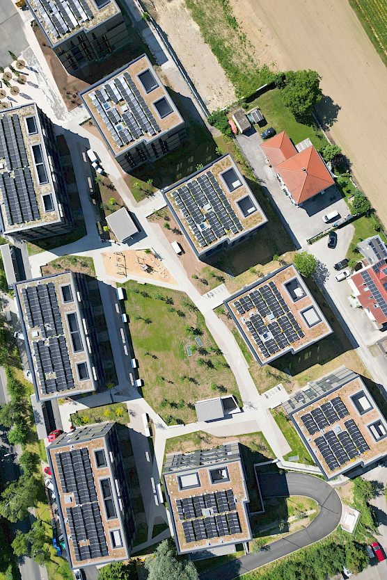Quartier résidentiel NaturELLA : vue aérienne